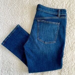 BCBGeneration Straight Leg Denim Pants Blue Jeans Sz 29 Dark Medium Wash Fading